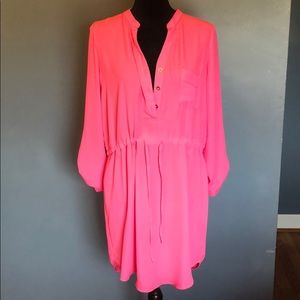 Hot Pink Shirt Dress